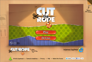 Screenshot of Cut the Rope HTML5 Javascript web app